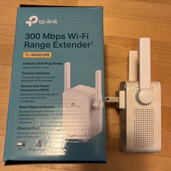 TP-Link N300 WiFi Extender(TL-WA855RE)-WiFi Range Extender, up to 300Mbps speed. - Picture 4 of 9